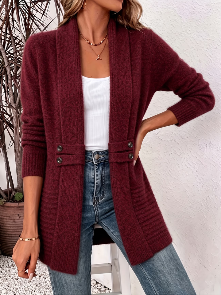 Women's Soft Knit Button Cardigan