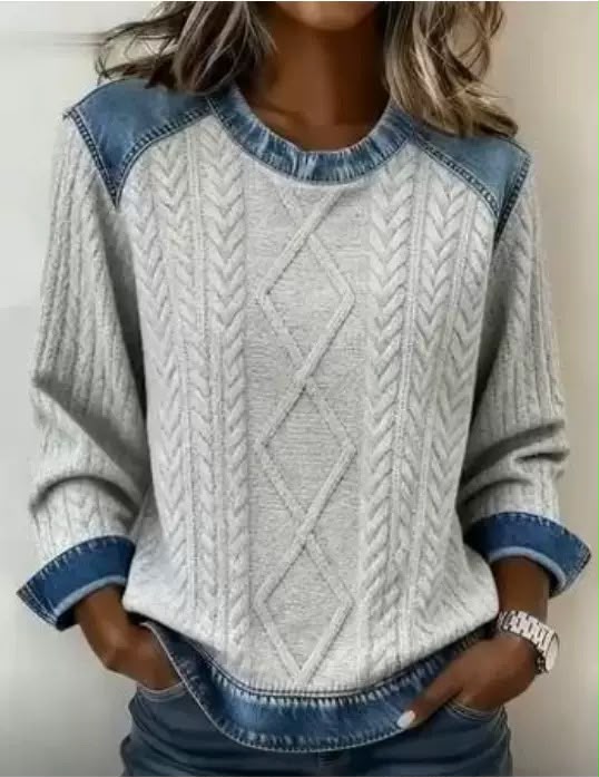 Sandra™ | Women's Floral Sweatshirt with Contrast Trim