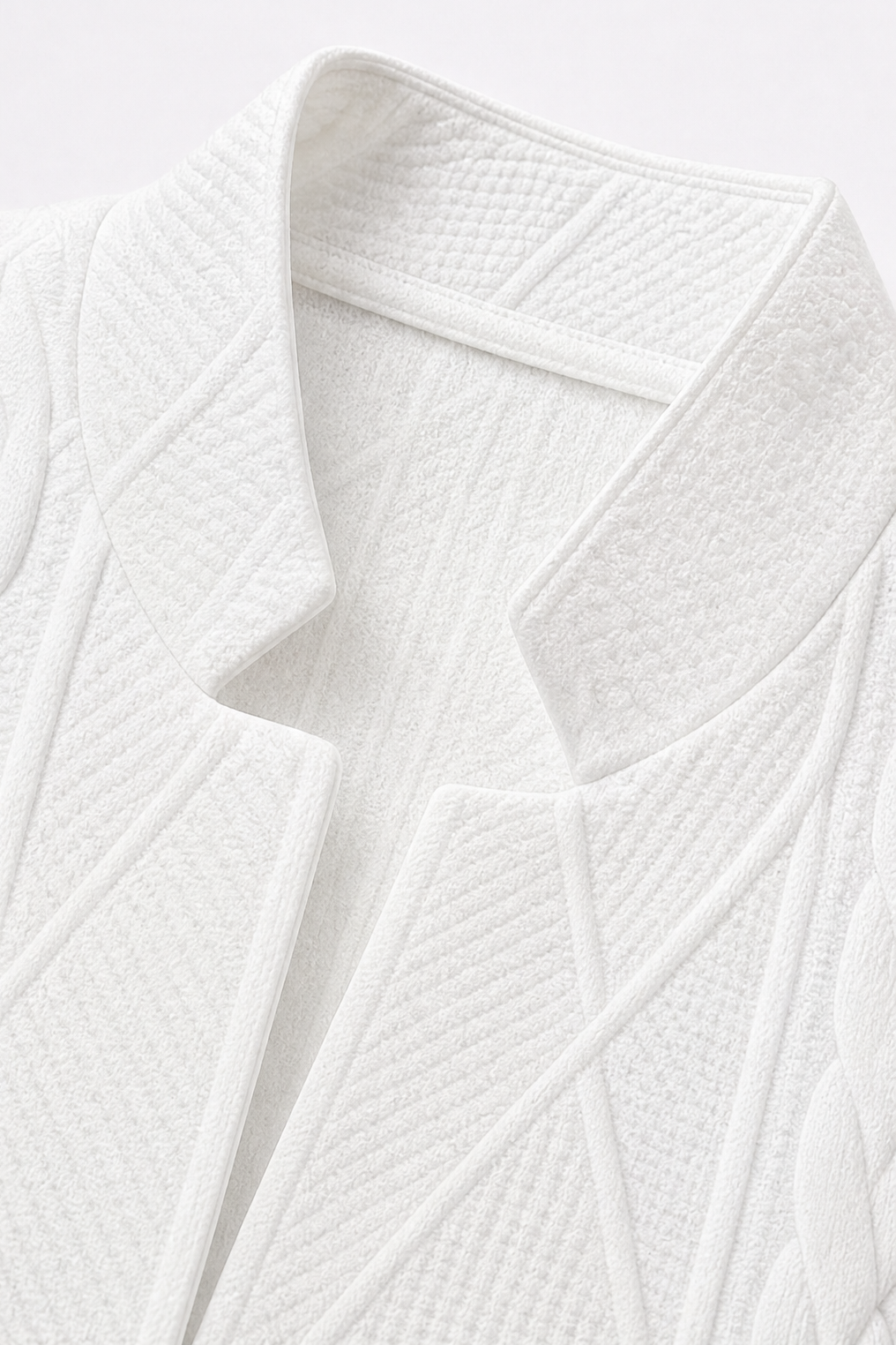 Women's Textured Knit Open-Front Stand-Collar Blazer