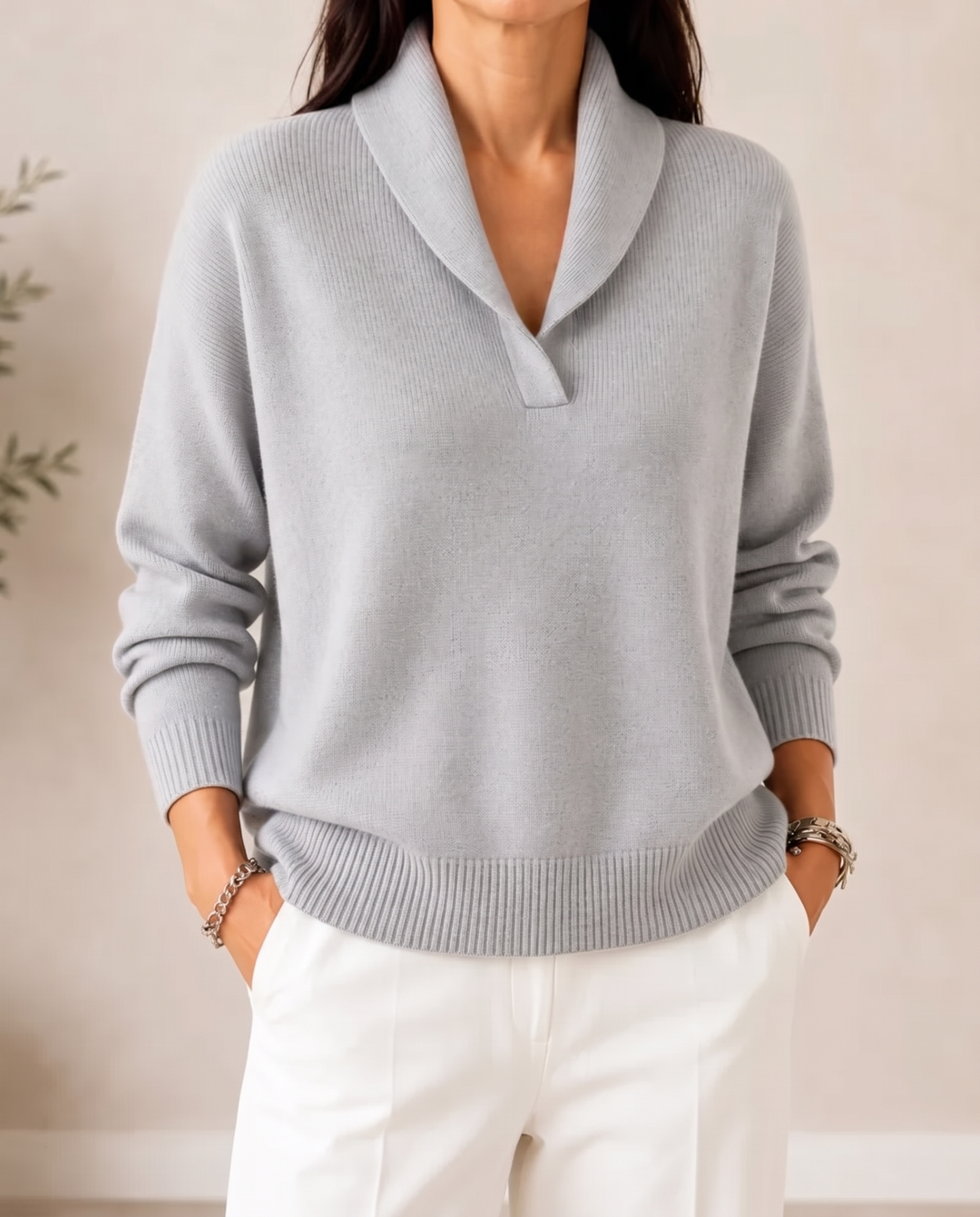 Women's Soft Knit V-Neck Sweater