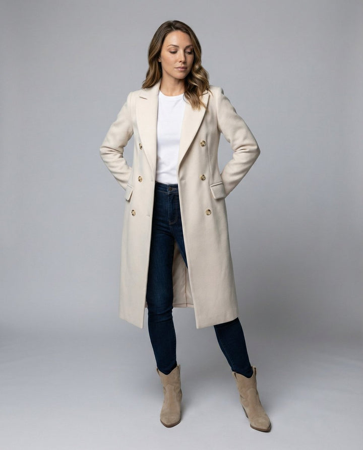 Women's Long Double-Breasted Coat
