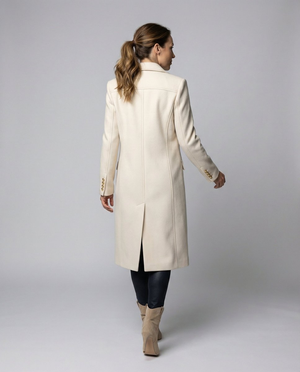 Women's Long Double-Breasted Coat